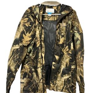 COLUMBIA Camo Rain Jacket Sz S